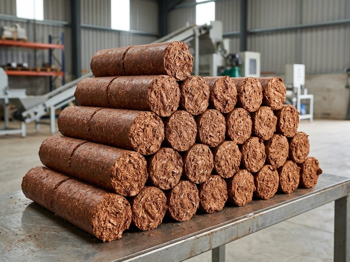 Groundnut Shell Briquettes